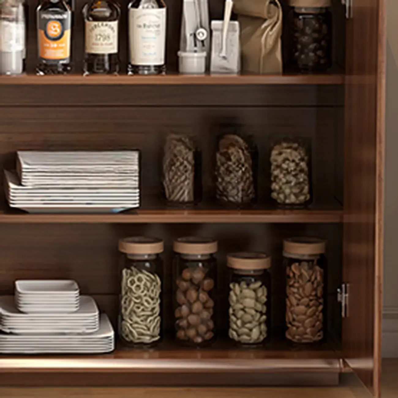 Casual Espresso Wood Sideboard with Drawers