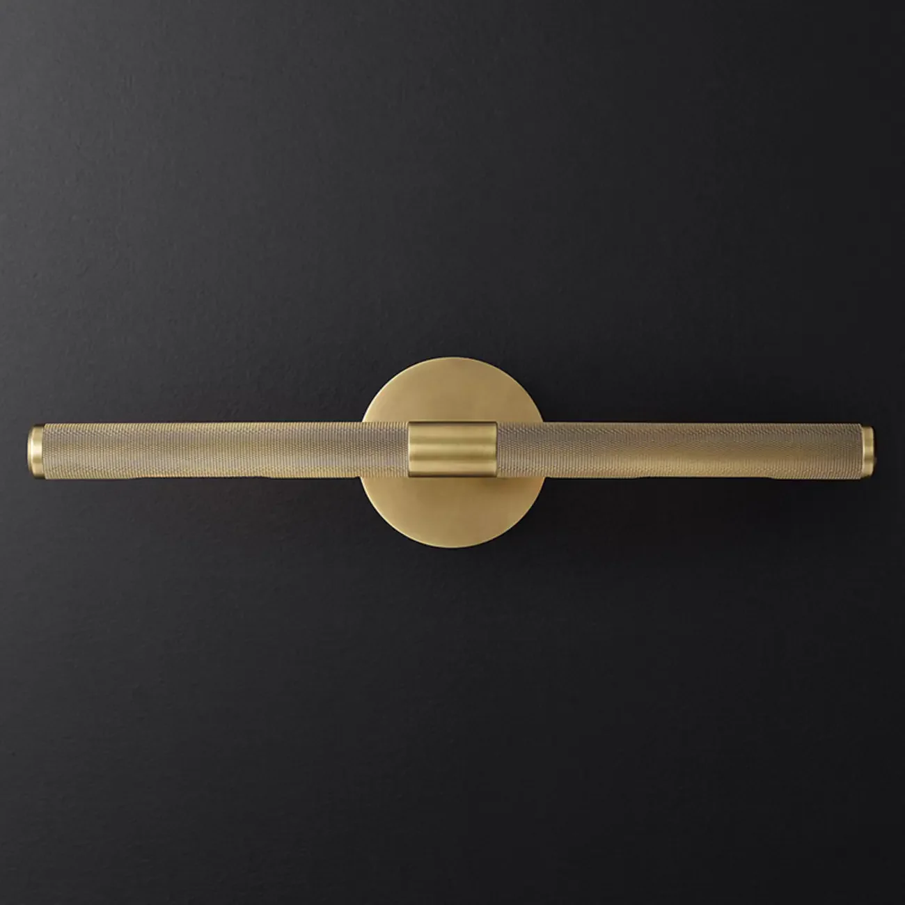 Modern Bathroom Black 2-Light Tube Vanity Light