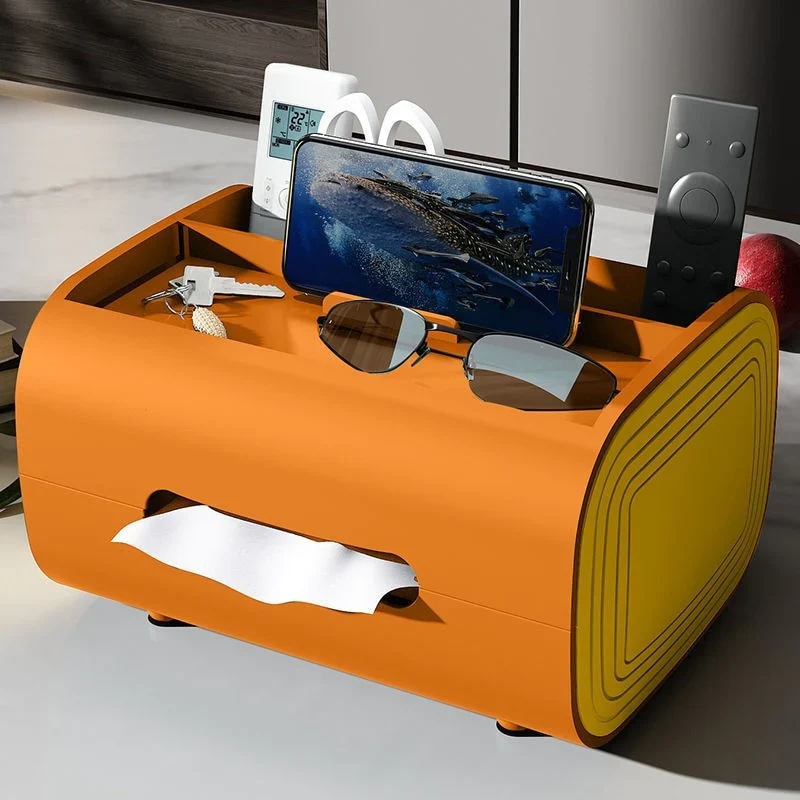HULIANFU Paper Box Home Living Room Coffee Table Creative Multi-function Remote Control Storage Tissue Box Desktop Modern Style TissueBox - Deanwangkt