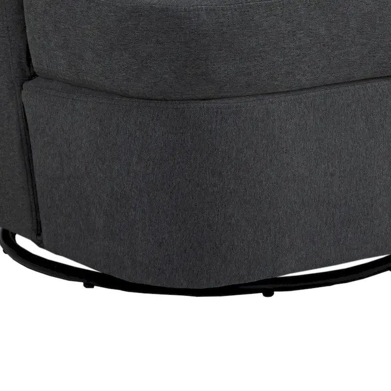 Swivel Accent chairs With Boucle Linen Fabric Set of 2