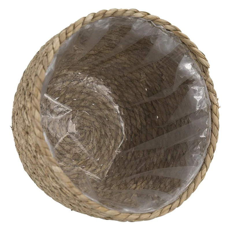 HULIANFU Straw Weaving Flower Plant Basket Grass Planter Basket Indoor Outdoor Flower Pots Cover Plant Containers for Plantable Plants FU - Deanwangkt