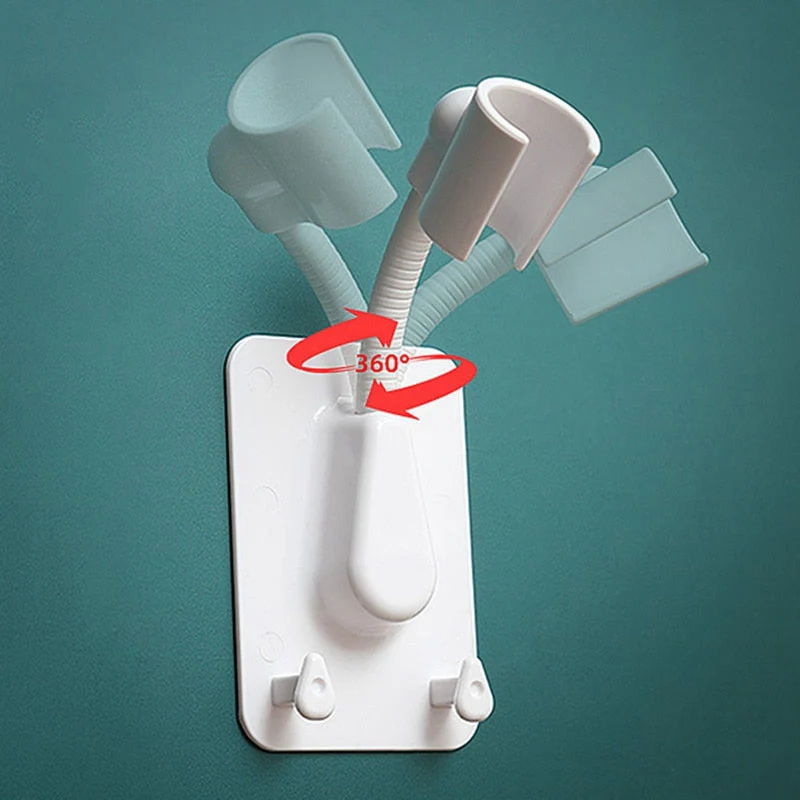 HULIANFU Universal Adjustable Shower Bracket Holder Color Plastic Shower Head Stand Holder Wall-Sticky Bath Rack Batheroom Holder - Deanwangkt