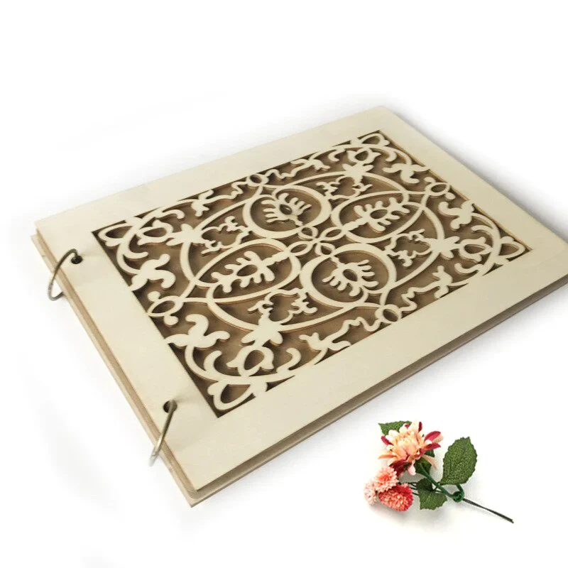 HULIANFU New Wooden Wedding Guestbook Reception Book Sign-in Book Personalized Mr. and Mrs. Photo Frame Wedding Decoration Supplies - Deanwangkt