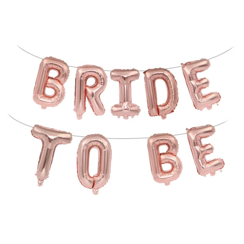 HULIANFU Rose Gold Spiral Streamers Bride To Be Letter Foil Balloon Bachelorette Party Decoration Hen Party Wedding Bridal Shower Supplie - Deanwangkt