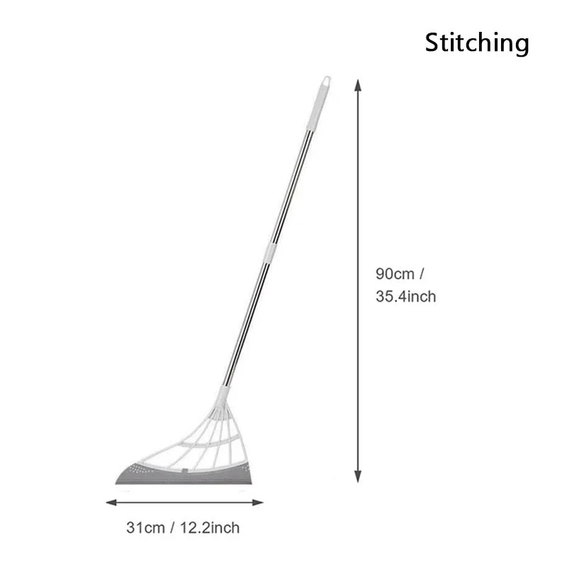 HULIANFU Magic Broom Rubber Hand Push Sweeper Floor Wiper Squeegee for Floor Cleaning Floor Squeegee Sweeping Brush Pet Hair Broom - Deanwangkt