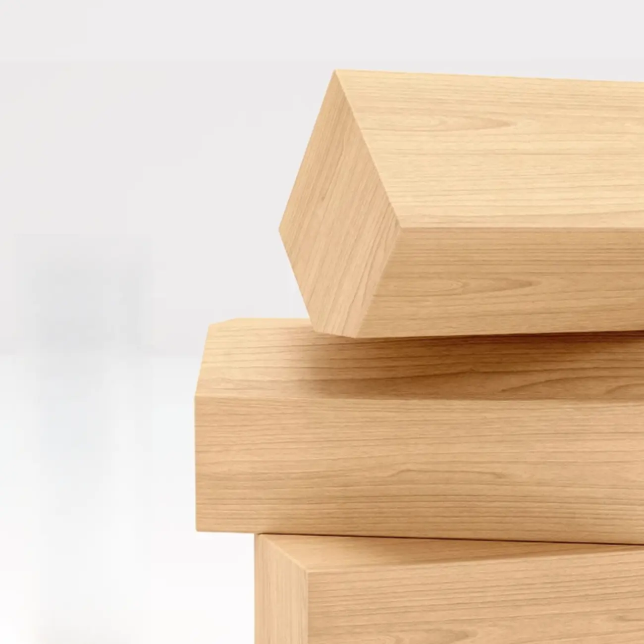 Trendy Narrow Wooden Sleek Edge 2-Drawer Nightstand