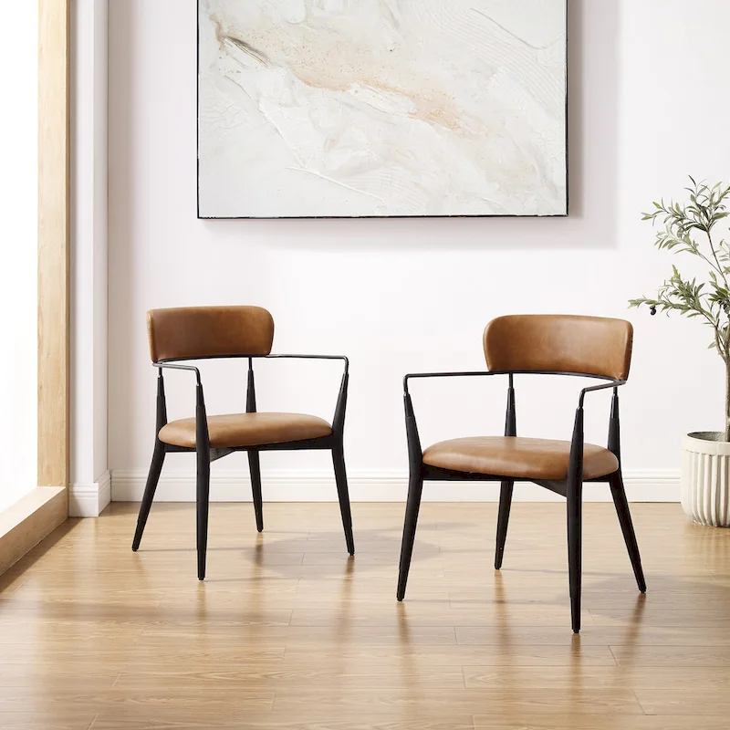 Art Leon Mid-century Solid Wood Accent Dining Chair (Set of 2)