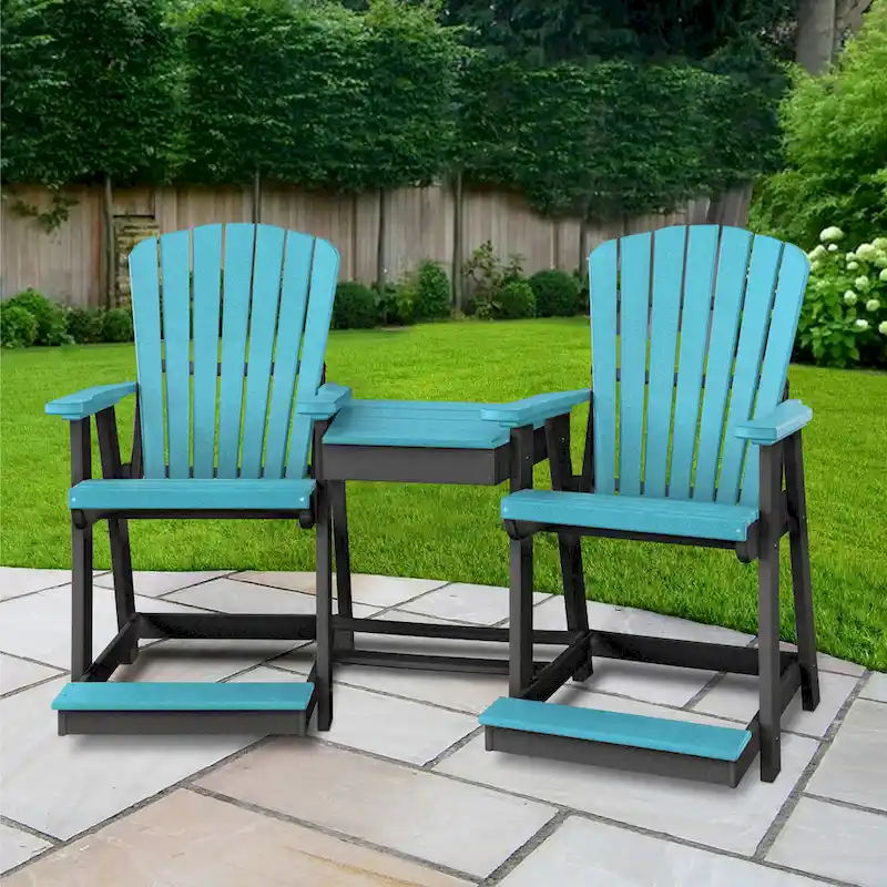 Counter Height Settee Table Combo