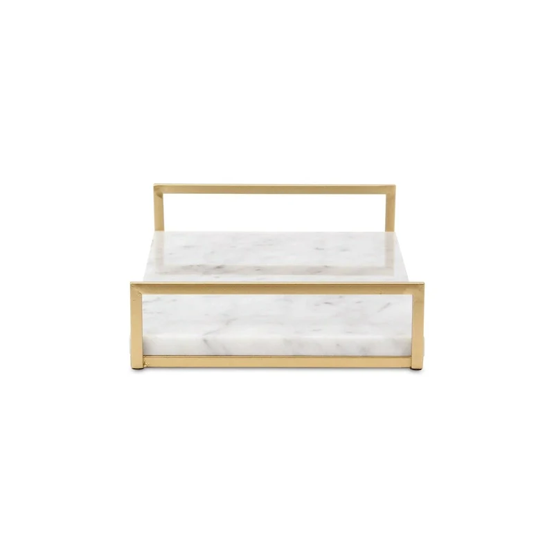 Sarraseau Marble and Gold Frame Tray