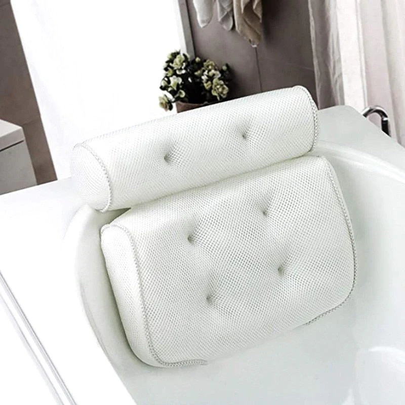HULIANFU SPA Non-Slip Bath Pillow with Suction Cups Bath Tub Neck Back Support Headrest Pillows Thickened Home Cushion Accersory - Deanwangkt