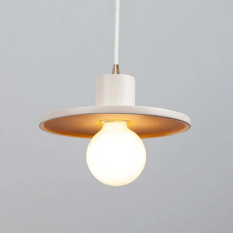 Justice Design Group Ceramic Saucer Pendant - Matte White with Champagne Gold Internal Finish