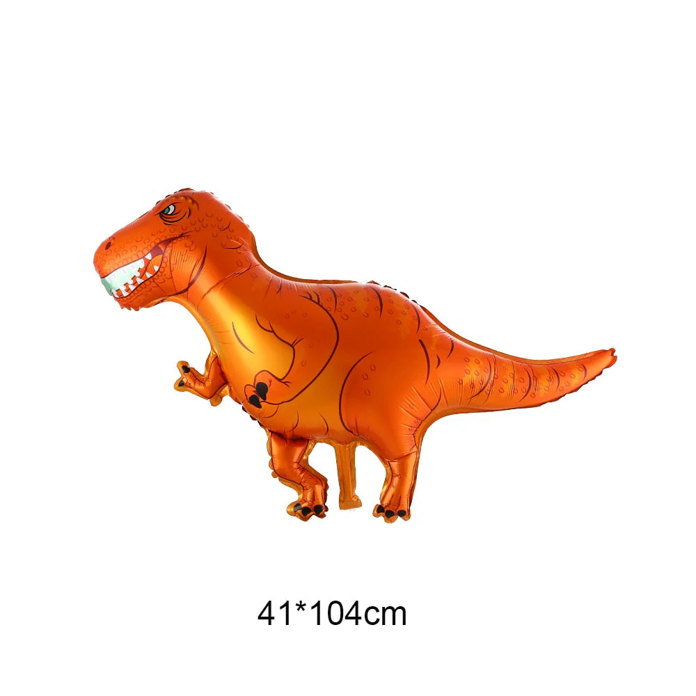 HULIANFU Large 4D Walking Dinosaur Foil Balloons Jungle Animal Boys Birthday Party Decors Jurassic  Standind Dragon Kids Toys Air Globos - Deanwangkt
