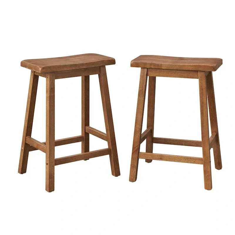 Simple Living Marney Rubberwood 24-inch Counter-height Bar Stools (Set of 2)