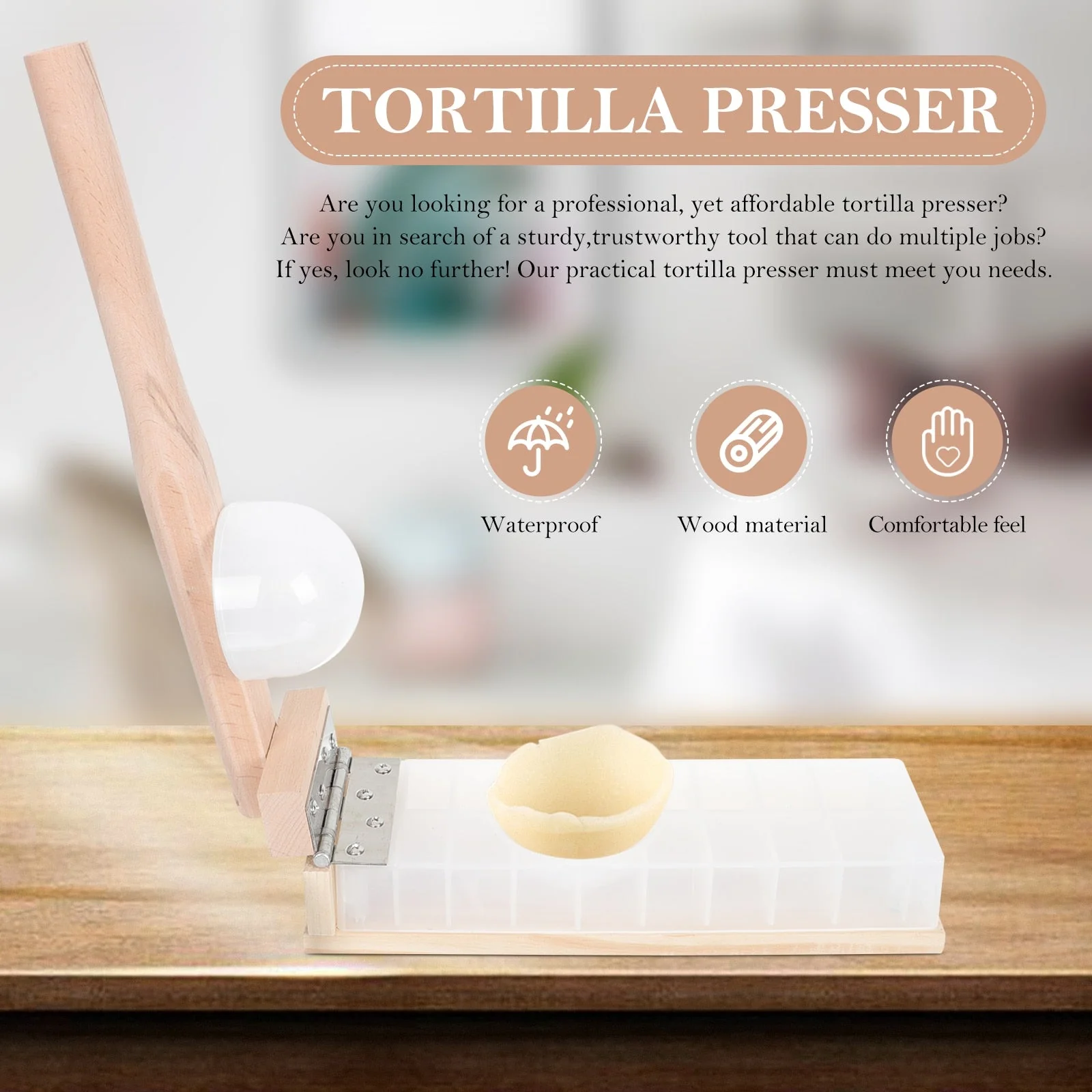 HULIANFU Press Dumpling Maker Tortilla Mold Presser Bun Dough Pelmeni Pierogi Flour Pastry Chinese Manual Mould Empanada Taco Corn Shaper - Deanwangkt