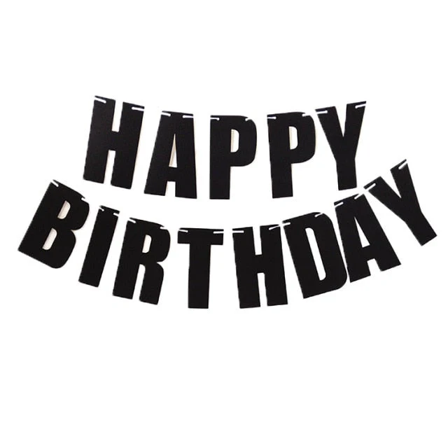 HULIANFU Silver Black Style Foil Letter Number Balloons Baby Shower Helium Ballon Happy Birthday Kids Adult Party Decoration Supplies - Deanwangkt
