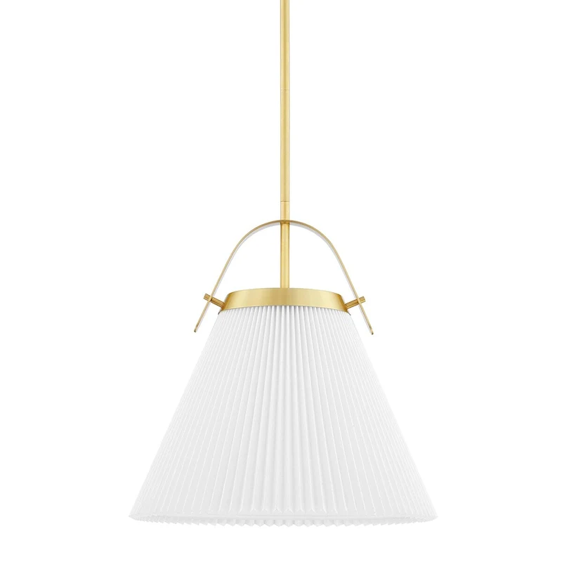 Aldridge 1-Light Small Pendant with Off White Shade