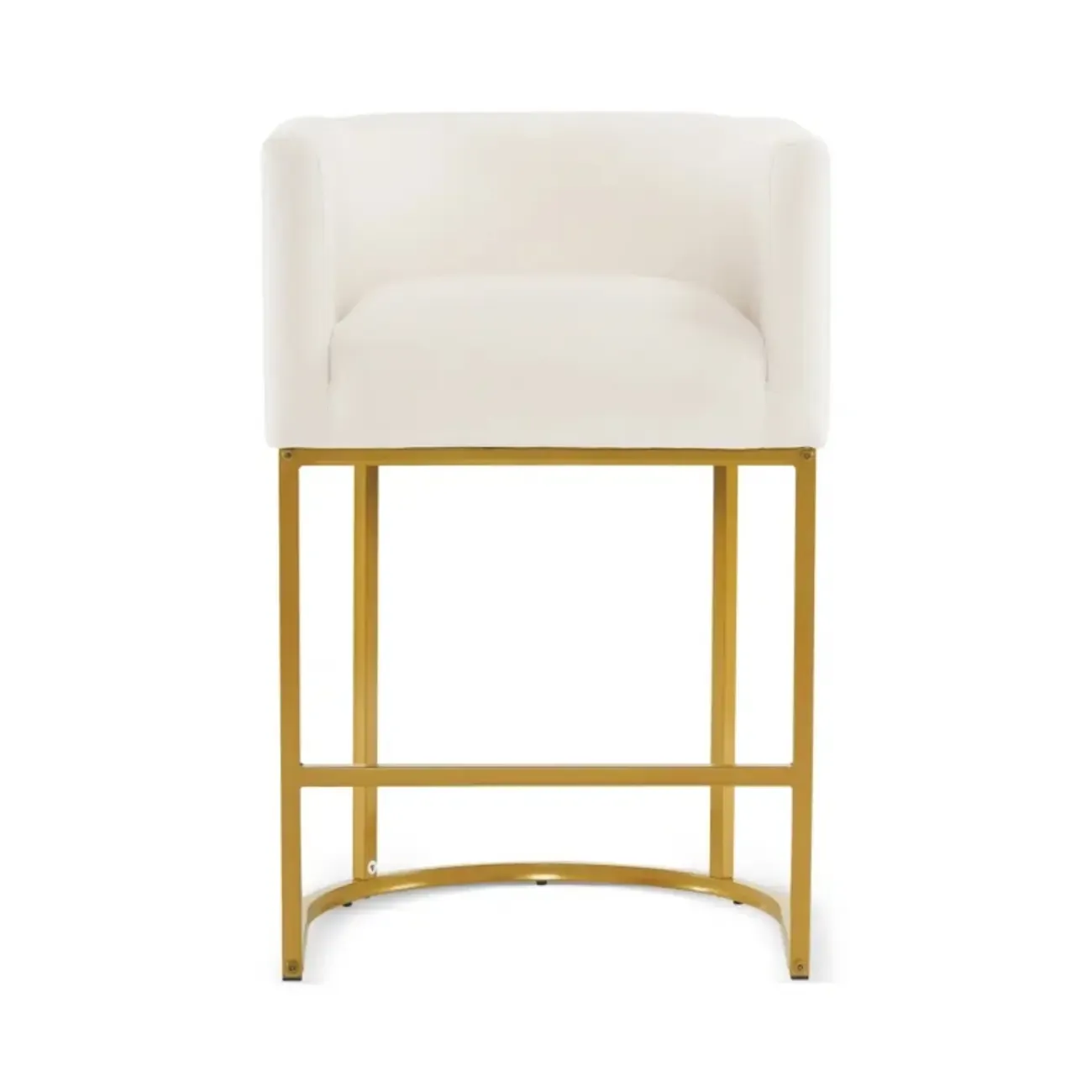 Modern Upholstered Barrel Back Counter Stools