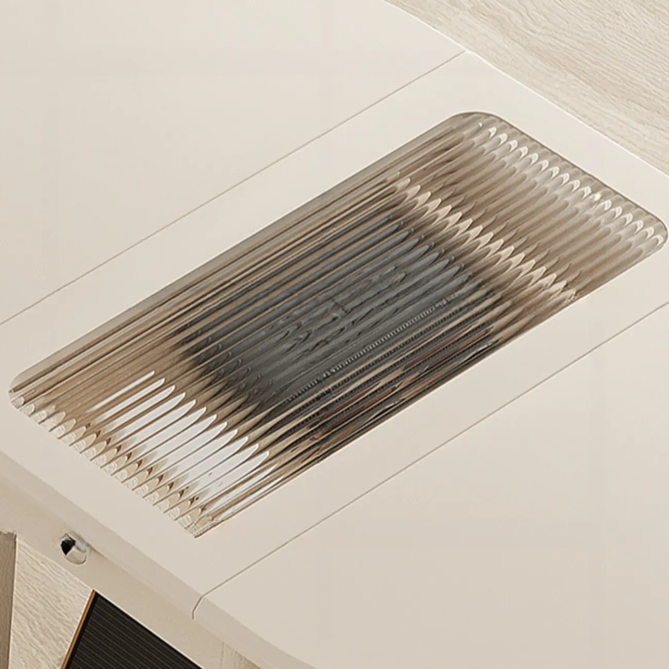 Foldable Wood White Modern Wheeled Small Side Table