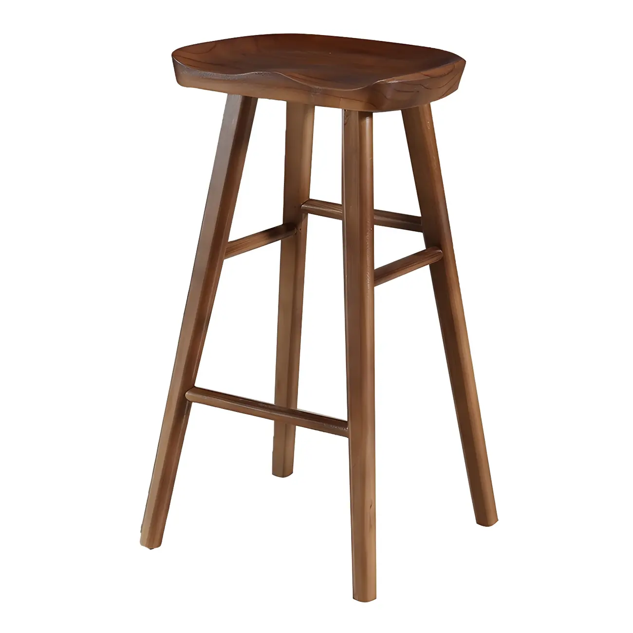 Rustic Saddle Backless Bar Stool Counter Height