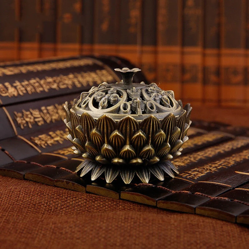 HULIANFU Leaf Tower Incense Ceramic Burner Fragrance Holder Backflow Censer Creative Aromatherapy Smoke Reflux Incense Stick Incense - Deanwangkt
