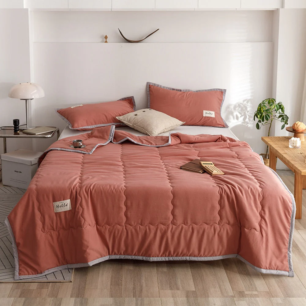 HULIANFU   YanYangTian Summer bedspread quilted blankets Air conditioning quilt bed linen for single bed Couple bed quilt 150 Single duvet - Deanwangkt
