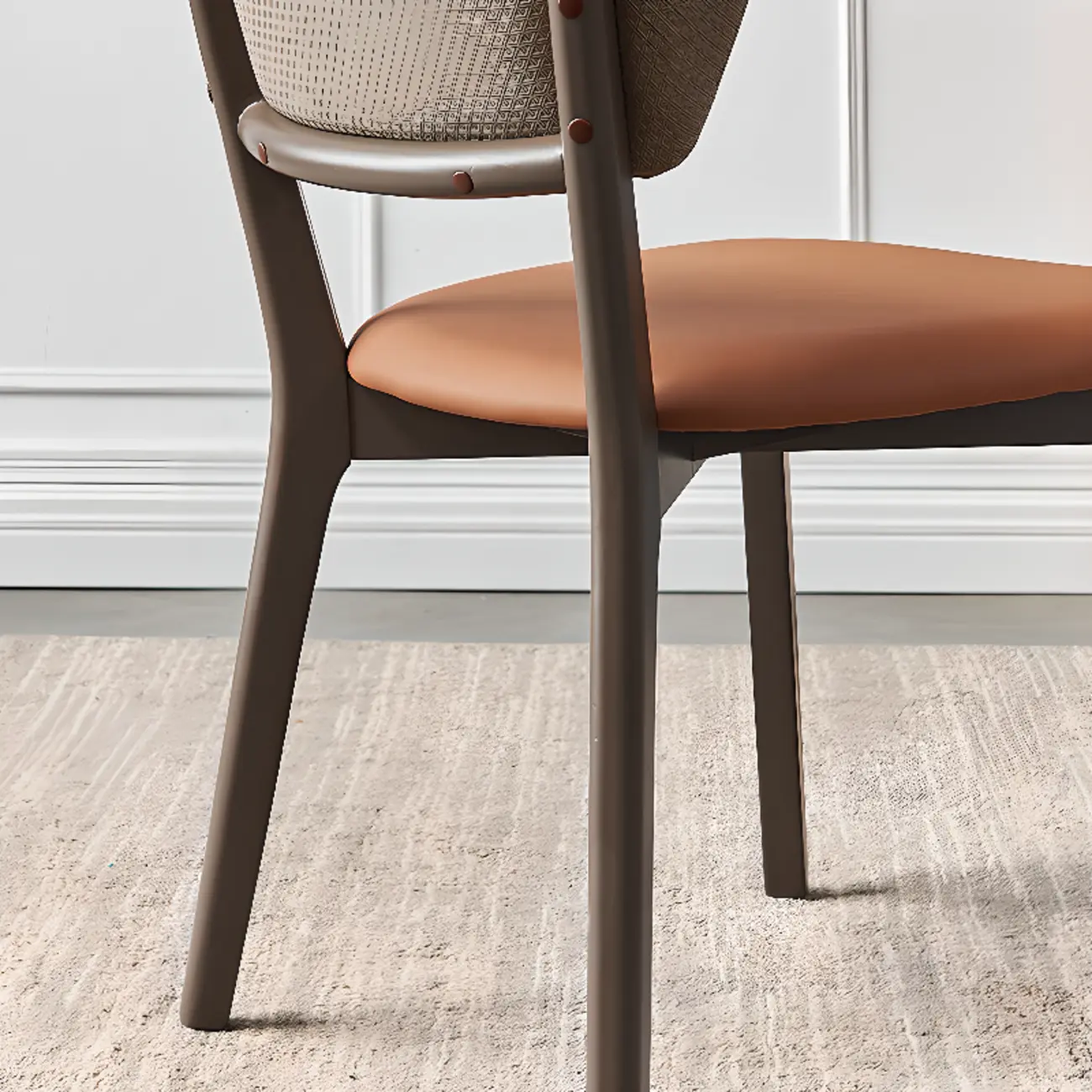 Modern Upholstered Dining Chair with Metal Legs