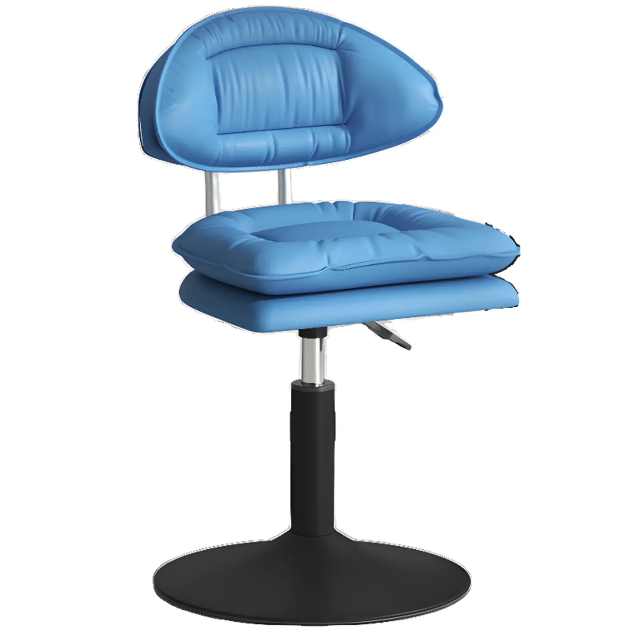 Modern Low Back Bar Chair Adjustable Swivel PU Leather