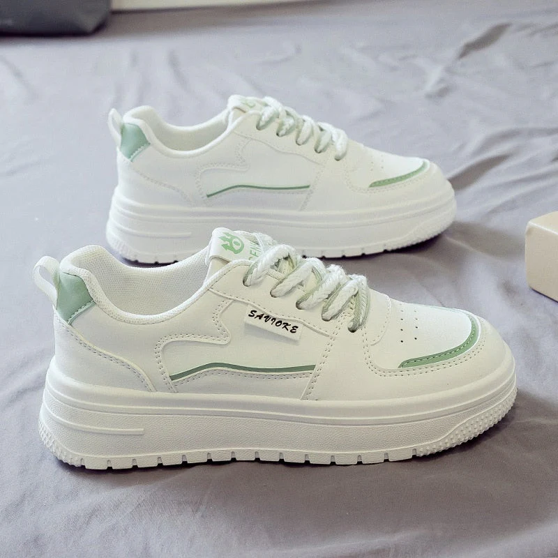 Designer Platform Running Sneakers Women  Tennis shoes Woman Walking Chunky Sneakers white Casual Slip on Vulcanized Shoes - Deanwangkt