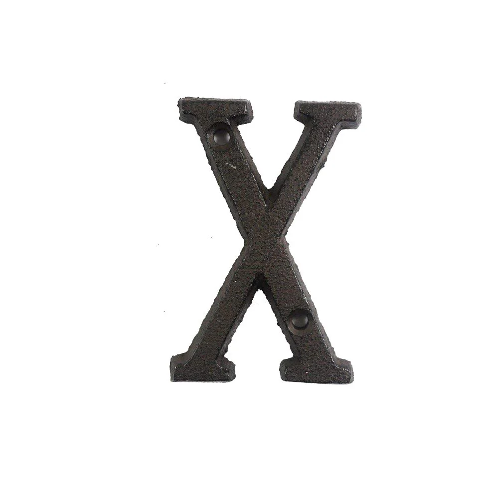 HULIANFU Metal Letters Numbers Cast Iron Decoration House Sign Doorplate DIY Cafe Wall CLH@8 - Deanwangkt