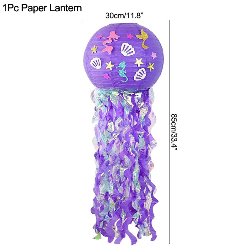 HULIANFU Little Mermaid Party Balloons 32inch Number Foil Balloon Kids Birthday Party Decoration Supplies Baby Shower Decor Helium Globos - Deanwangkt