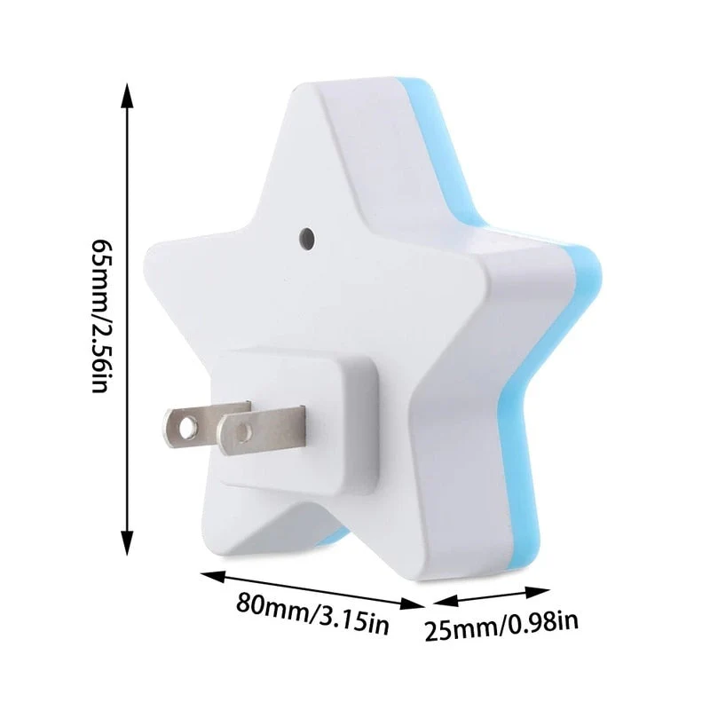 HULIANFU Star Shape Lamp LED Night Lights Bedside Wall Lamp Remote Sensor Control Cartoons Sleeping Light Nursery Children  Bedroom Lamp - Deanwangkt