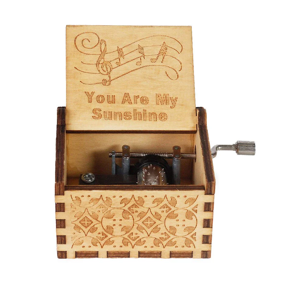 HULIANFU New Attack On Titan Queen Music Box Antique Carved Wooden Hand Cranks Power Game Crossing Rainbow Christmas Birthday Gifts - Deanwangkt