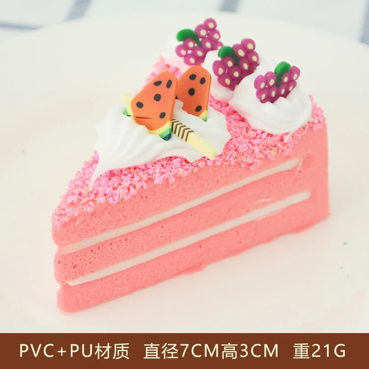 HULIANFU Simulation Fruit Cake Bread Model Food Photo Props Artificial Slicing Cake Fake Ice Cream Cake Funny Gift Cake Shop Display Dec - Deanwangkt