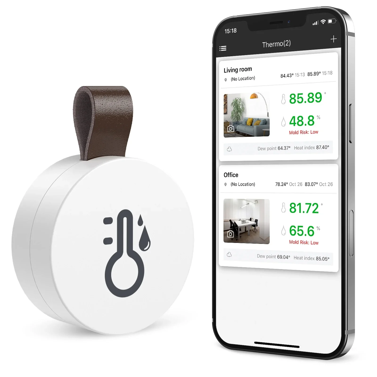 HULIANFU ORIA Thermometer Hygrometer Wireless Bluetooth Outdoor Thermometer Smart Home Temperature and Humidity Sensor - Deanwangkt