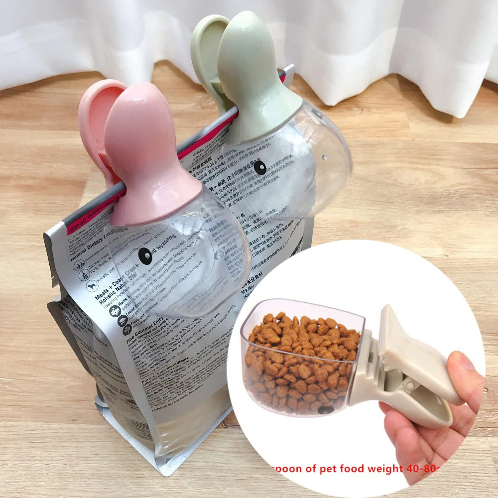 HULIANFU Pet Food Spoon for Cat Dog Bowls Multi-Function Bowl for Cats/Puppies/Small Dogs Scoop for Cat Food Dog Food Water Bowl Fountain - Deanwangkt