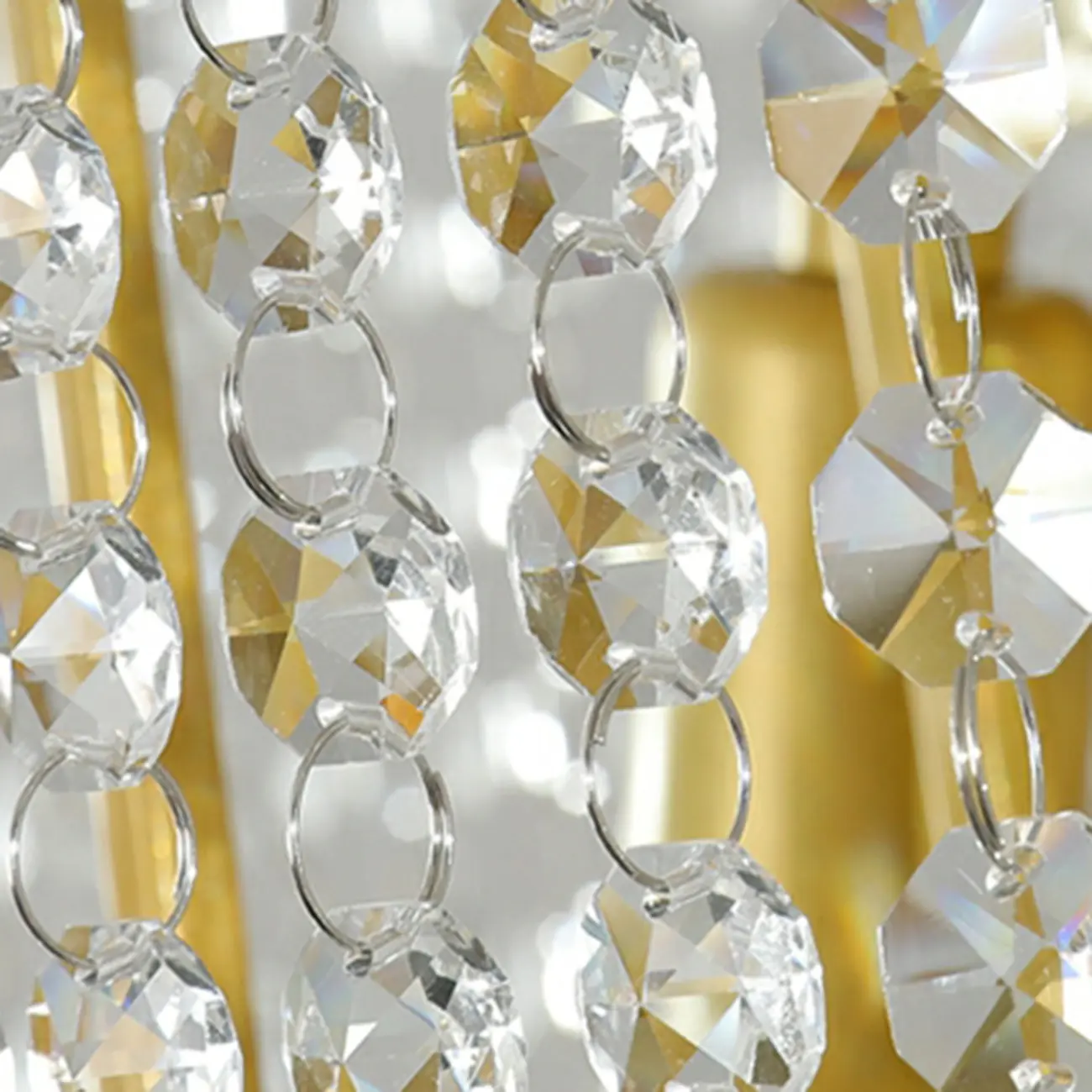 Modern Gold Descending Crystal Round Chandelier