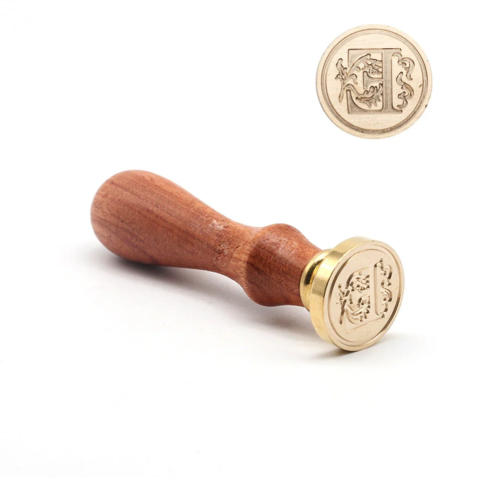 HULIANFU Retro Wood Stamp Classic 26 Letter A-z Alphabet Initial Sealing Wax Seal Stamp Ancient Seal Post Decorative Antique Stamp Gifts - Deanwangkt