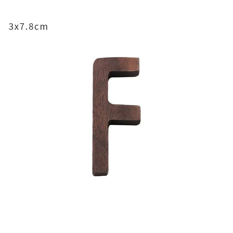 HULIANFU NEW Nordic Style Black Walnut Letter Decorative Letters Combination Wall Decoration DIY Letter Home Decoration Wooden Alphabet - Deanwangkt