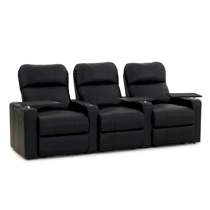 Octane Turbo XL700 Power Leather Home Theater Seating Set (Row of 3)