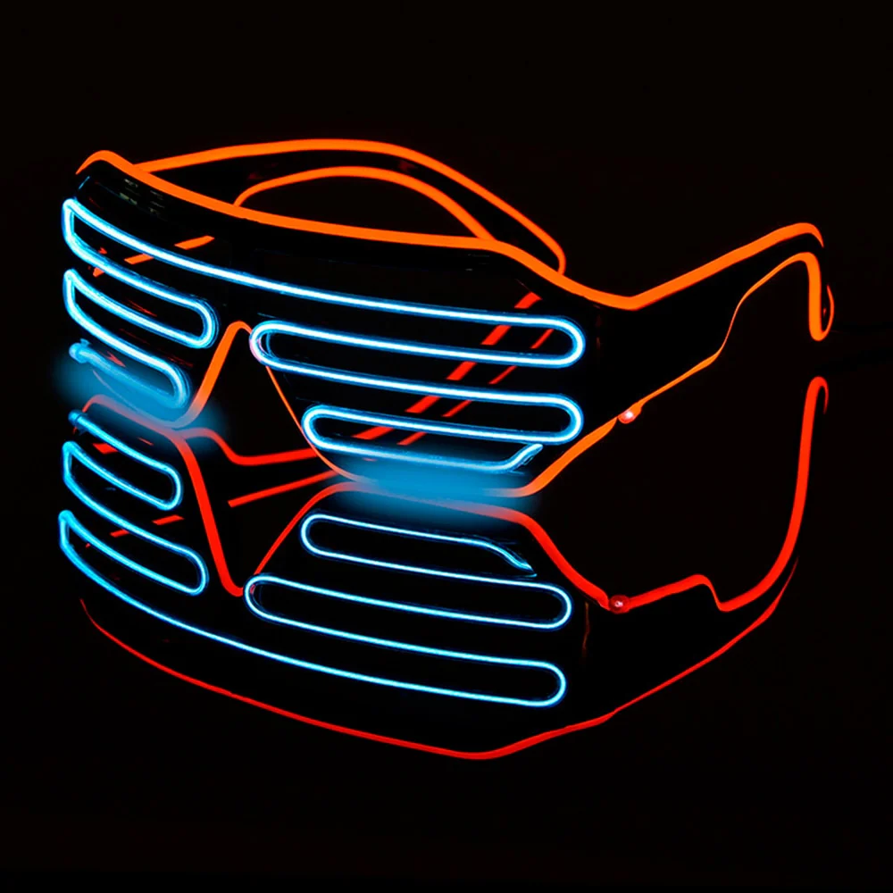HULIANFU LED Glasses Glowing Halloween Luminous Neon Christmas Party Bril Flashing Light new - Deanwangkt