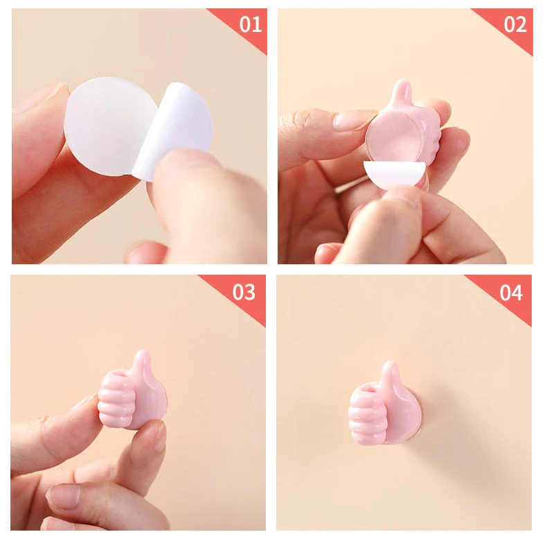HULIANFU Kitchen Silicone Hook Multi-function Hook Key Storage Hook Wire Data Cable Wall Mount Bathroom Accessories Cute Home Decor - Deanwangkt