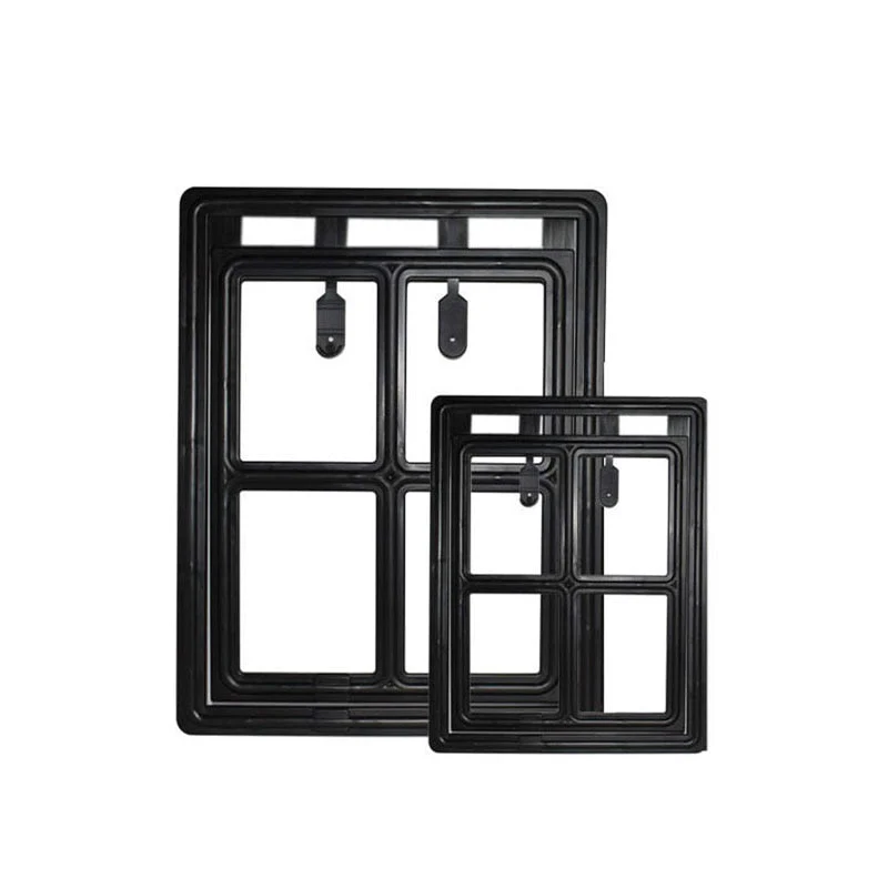 HULIANFU Pet Accessories Two Size Black Dog Gate Quiet Out and In Puppy Cats Door Easy To Install Light Weight Suitable for Large Pets - Deanwangkt