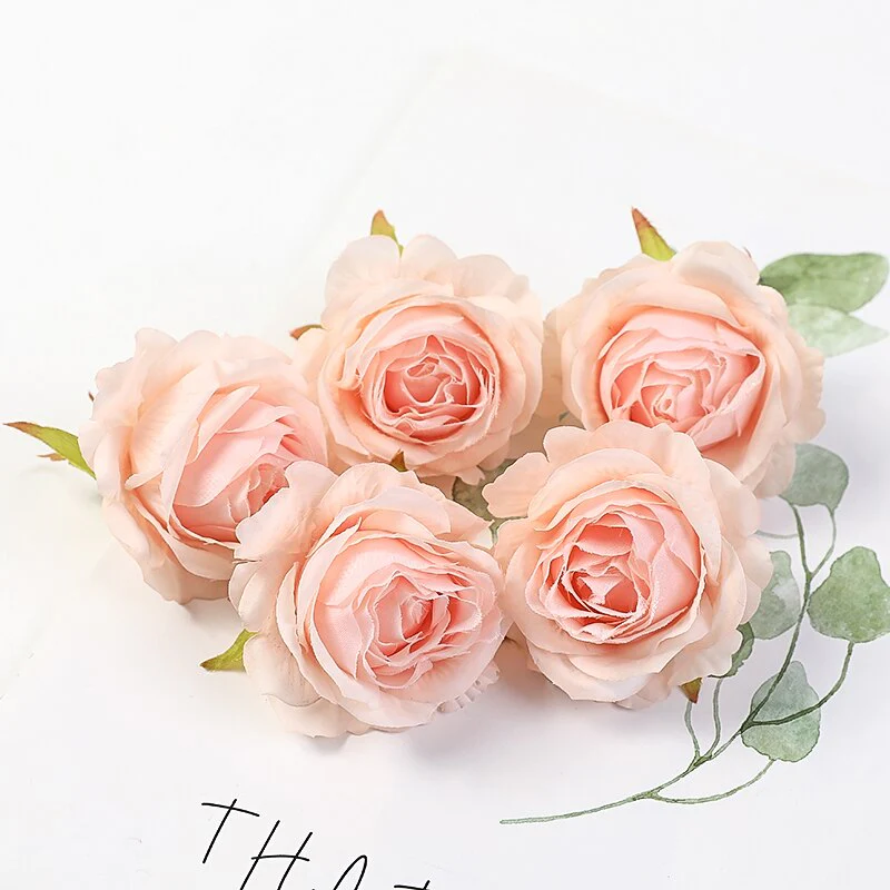 HULIANFU 2026  5PCs Rose Artificial Flowers Silk Fake Flowers For Home Room Decor Party Wedding Valentines Day Decorations DIY Crafts Accessory - Deanwangkt