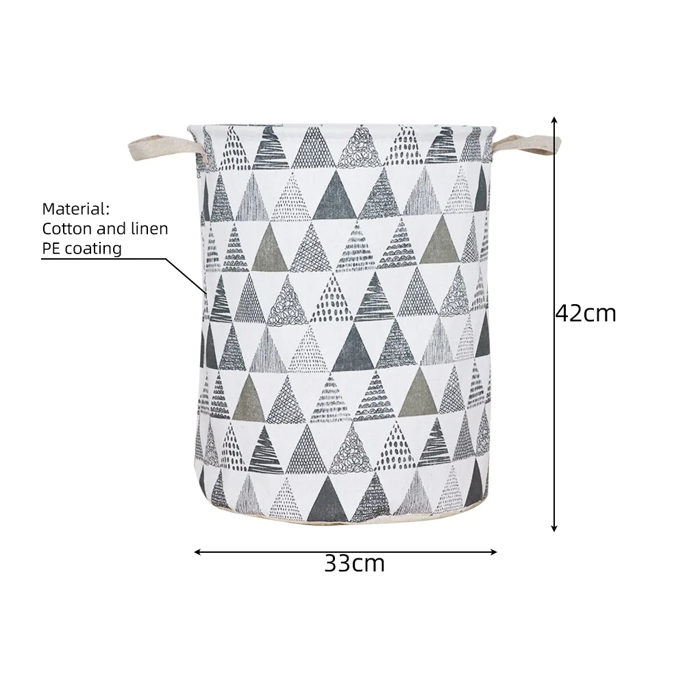 HULIANFU Organizer Canvas Laundry Basket Waterproof Large Capacity Laundry Hamper Dirty Clothes Storage Basket Toy Home Storage Bin 45x35 - Deanwangkt
