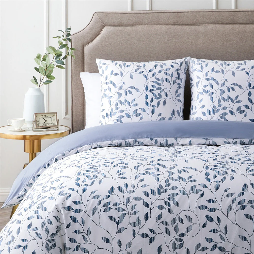 HULIANFU Topfinel Bedding Sets 100%Pure Cotton Soft Comforter Pattern Duvet Cover Pillow Shams Bedding Cover Double Single 3 PCS Bed Set - Deanwangkt