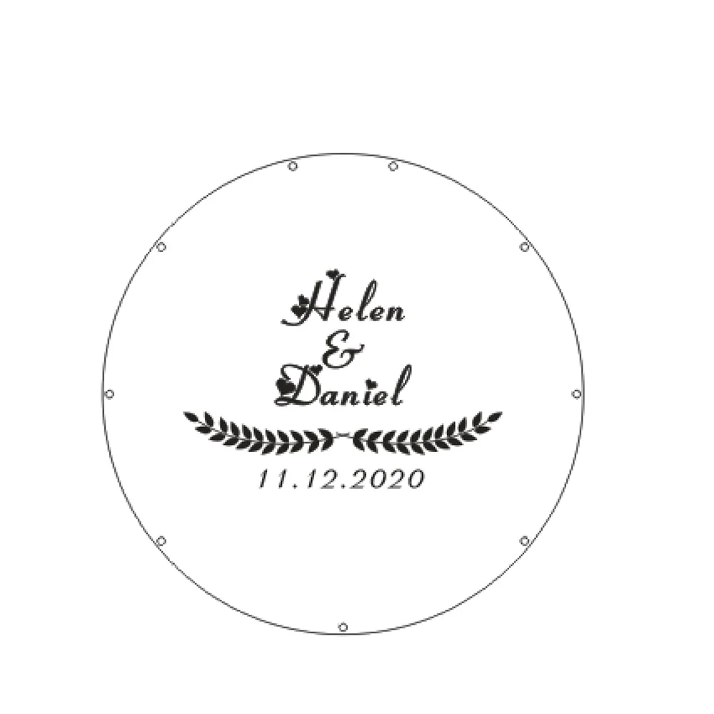 HULIANFU Personalized Acrylic round wedding guest book alternative,Acrylic drop top,Circle wood wedding guest book,wedding name sign, - Deanwangkt