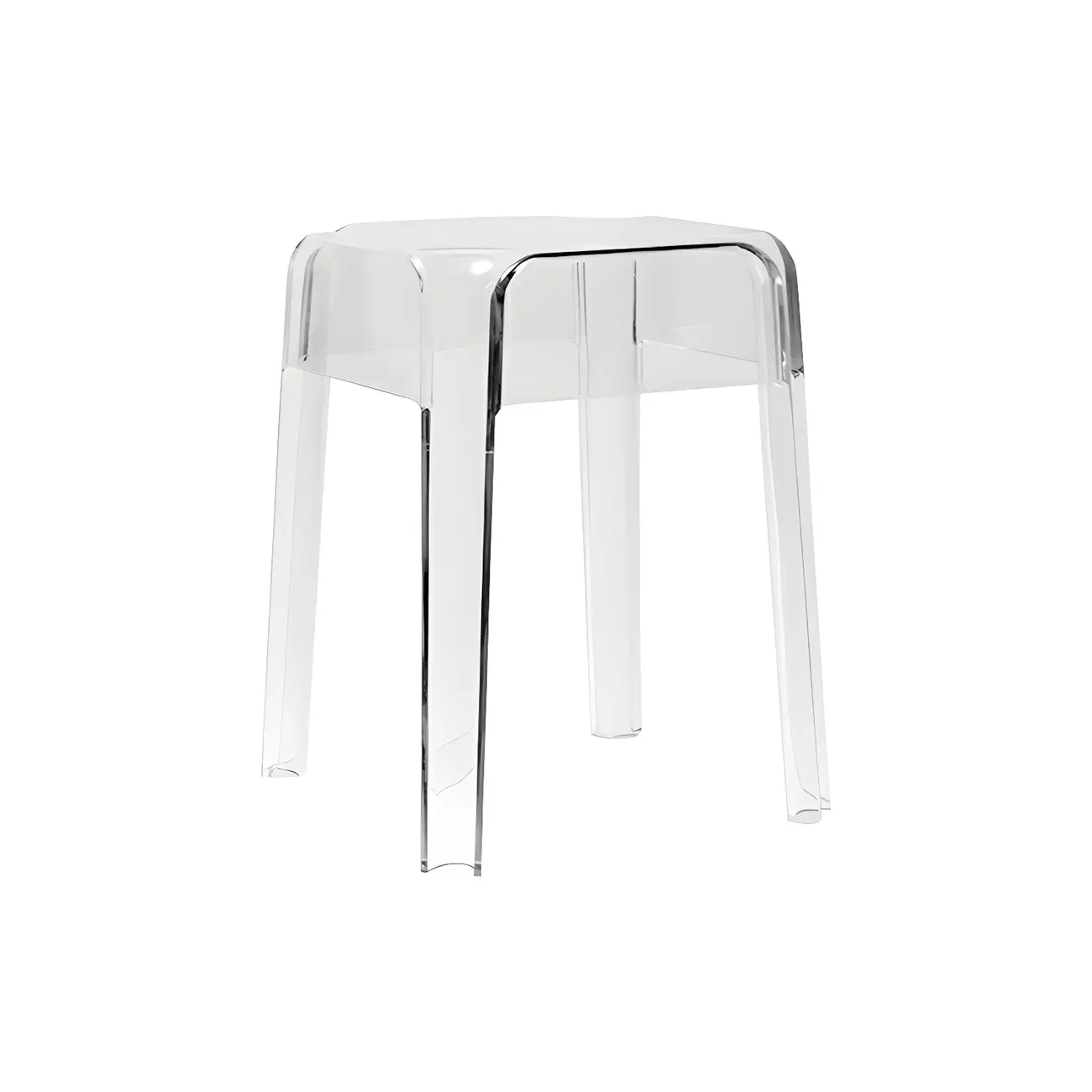 Vibrant Colors Acrylic No Backrest Stackable High bar Stool