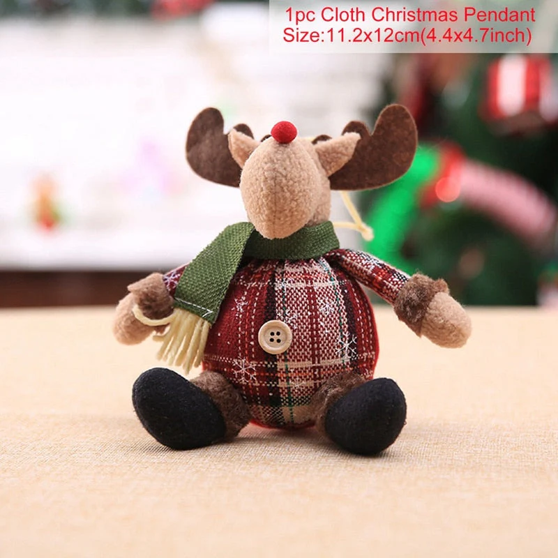 HULIANFU Santa Claus Christmas Doll Merry Christmas Decorations for Home Elk Christmas Ornaments Xmas Tree Decor  Navidad Natal Gifts - Deanwangkt