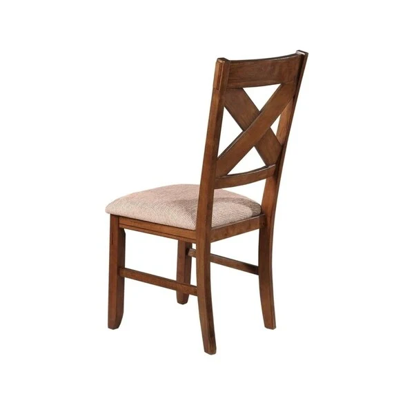 Roundhill Furniture Karven Solid Wood Dining Chairs (Set of 2)
