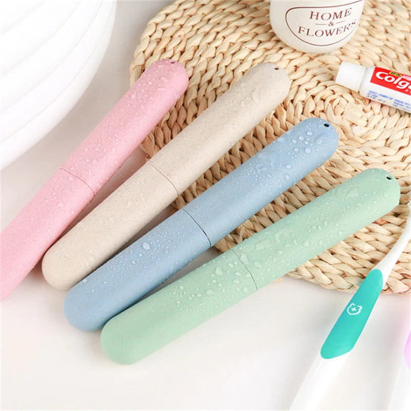 HULIANFU Travel Accessories Toothbrush Tube Cover Case Cap Fashion Plastic Suitcase Holder Baggage Boarding Portable Bathroom Accessories - Deanwangkt